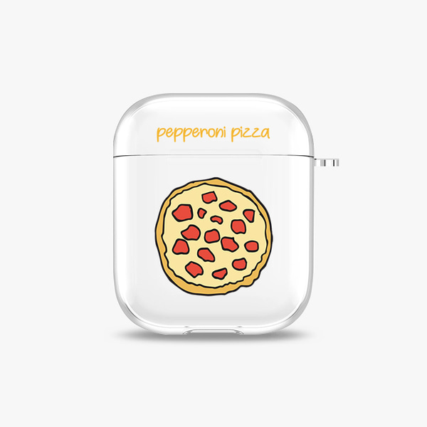 [에어팟 투명 하드케이스]피자