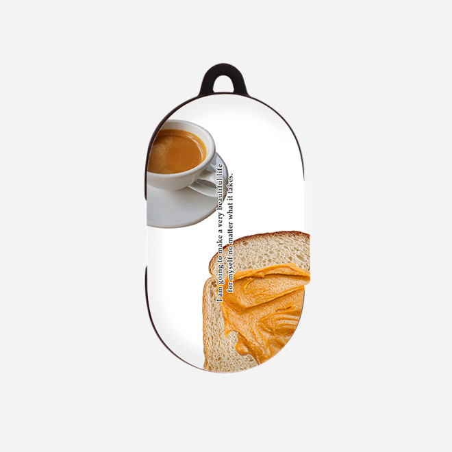 [버즈 케이스]커피,식빵,땅콩버터
