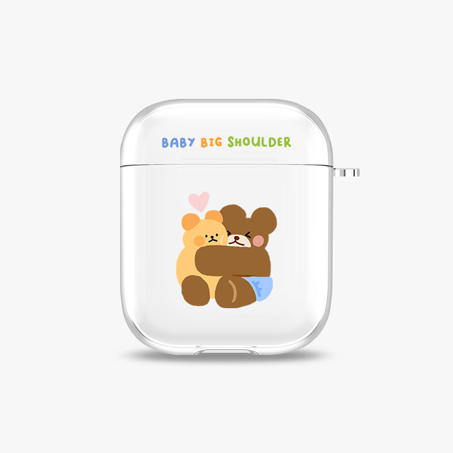 [에어팟 투명 하드케이스]베이비 빅숄더 곰