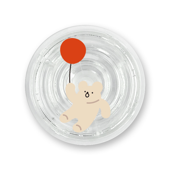 Balloon bear 레드 투명 스마트톡