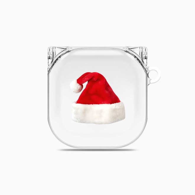 [버즈 라이브 투명 하드케이스]Santa&#039;s hat
