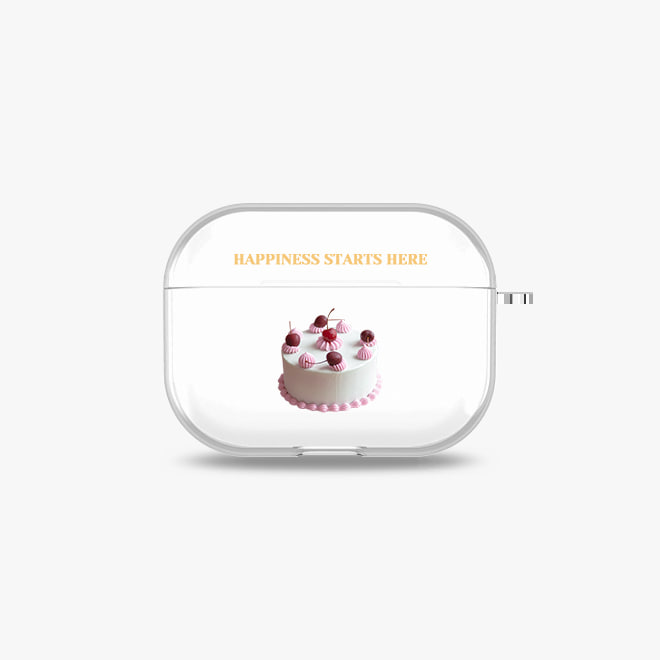 [에어팟 프로/3세대 투명 하드케이스]Cherry Cake