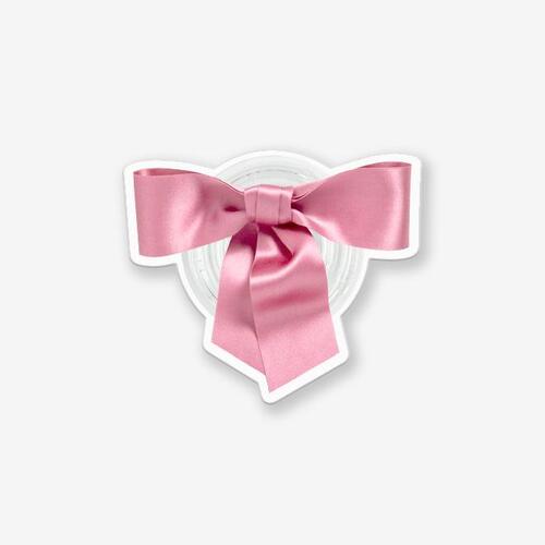Cute ribbon 핑크 아크릴 스마트톡(투명)
